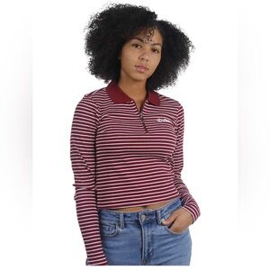 Dickies Women's Scripty Half Zip Polo Size S